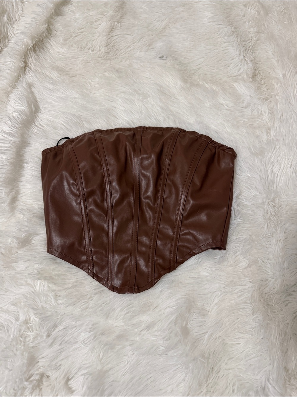 Faux-Leather Corset